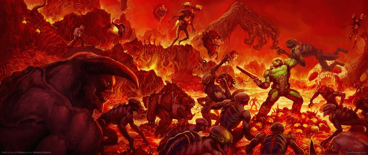 Doom ultrawide wallpaper or background 05