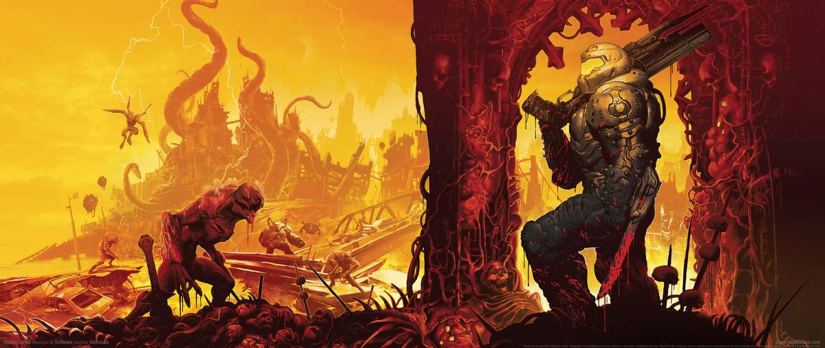 Doom Eternal ultrawide wallpaper or background 11